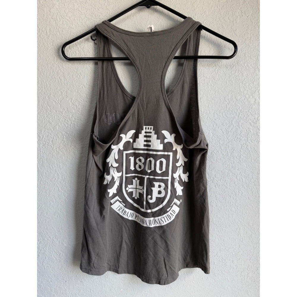 1800 Tequila Tank Top Women's  Medium Gray Next Level Racerback Graphic Logo